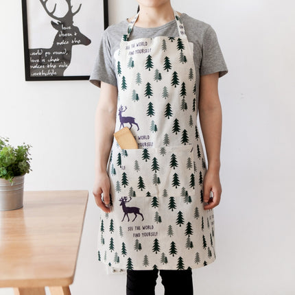Nordic Style Cotton Linen Printing Apron - DealBuddy