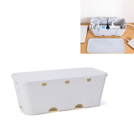 Desktop Socket Power Data Cable Finishing Set Storage Box