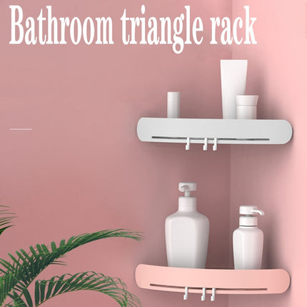 Bathroom Bath Rack Wall-mounted Punch-free Triangle Plastic Storage Basket