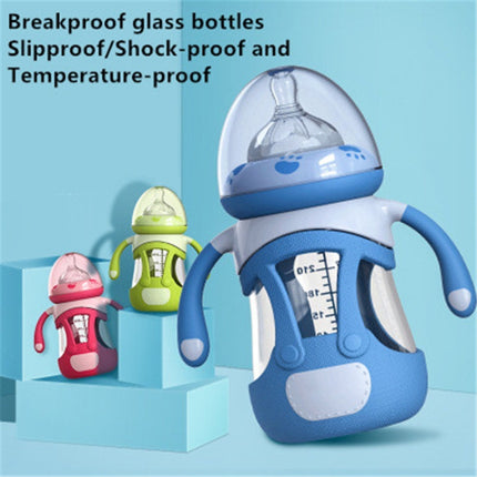 High Borosilicate Glass Baby Bottle with Silicone Sleeve