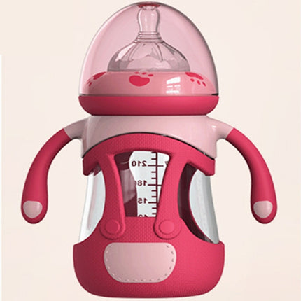 High Borosilicate Glass Baby Bottle with Silicone Sleeve