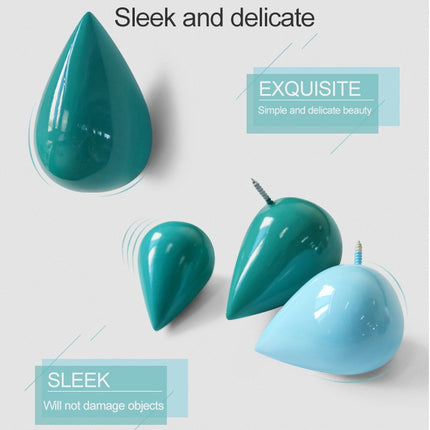 Creative Water Droplets Wall Hooks Home Decoration Resin Mural 3D Coat Hook Single Hooks Wall Hanger, Big Size, Small Size - DealBuddy