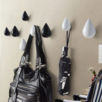 Creative Water Droplets Wall Hooks Home Decoration Resin Mural 3D Coat Hook Single Hooks Wall Hanger, Big Size, Small Size - DealBuddy