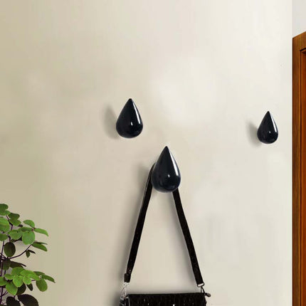 Creative Water Droplets Wall Hooks Home Decoration Resin Mural 3D Coat Hook Single Hooks Wall Hanger, Big Size, Small Size - DealBuddy