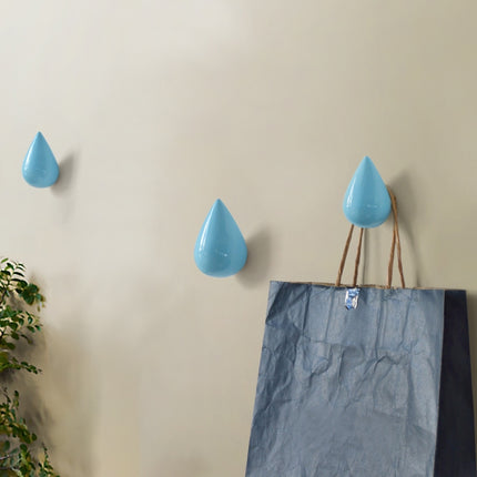 Creative Water Droplets Wall Hooks Home Decoration Resin Mural 3D Coat Hook Single Hooks Wall Hanger, Big Size, Small Size - DealBuddy