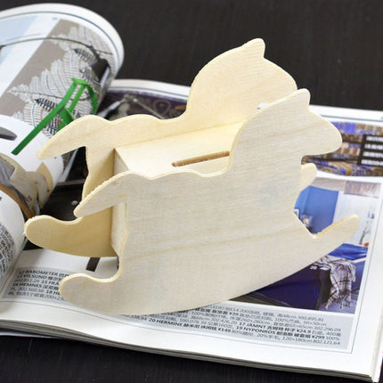 Lovely Child DIY Wooden Trojan Piggy Bank