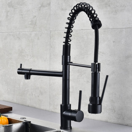 Multifunctional Cold Hot Water Tank Kitchen Spring Double Nozzle 360 Degree Rotary Tap