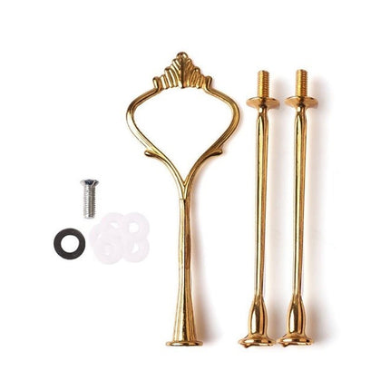 1 Set Sweets Candy Cupcake Tray Wedding Party Cake Display Stand Zinc Alloy Golden Tone cake stand