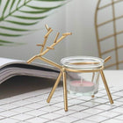 Wrought Iron Deer Candlestick Home Desktop Atmosphere Decoration Candle Holder Decoration