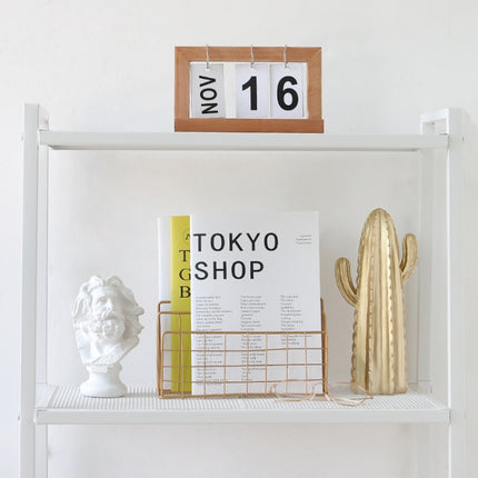 Wrought Iron Desktop Storage Rack Magazine Rack