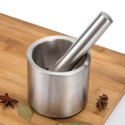 304 Stainless Steel Smashed Garlic Masher Sputum Pot Garlic Pot Home Manual Stone Scorpion Grinder
