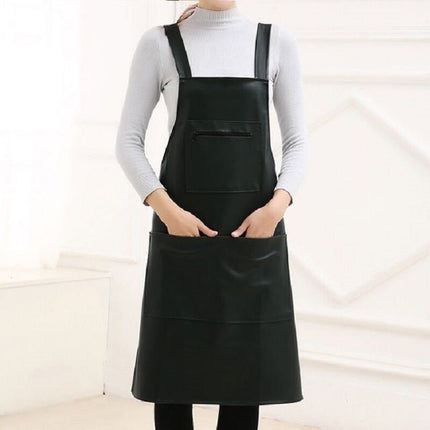 Waterproof Oil Proof Soft Leather Thick Wear-resistant Men and Women Overalls Apron - DealBuddy