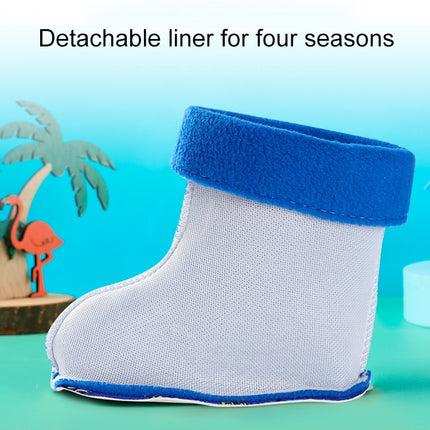 Children Non-Slip Plus Velvet Warm Cartoon Short Rain Boots
