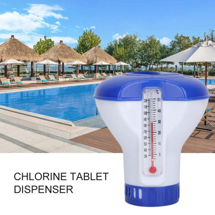 5 Inch Pool Thermometer Floating Water Pill Impetuous Pool Disinfection Automatic Drug Dispenser Pool Accessories - DealBuddy