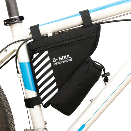 B-soul Bicycle Bags With Water Bottle Triangle Pouch Solid Cycling Front Tube Frame Bag Pocket