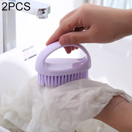 2 PCS  Multi Functional Soft Hair Laundry Washing Shoes Bathroom Cleaning Brush