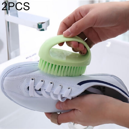 2 PCS  Multi Functional Soft Hair Laundry Washing Shoes Bathroom Cleaning Brush