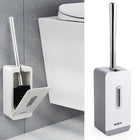 MENGNI Suction Wall Long Handle Toilet Brush Storage Box Bathroom Cleaning Kit