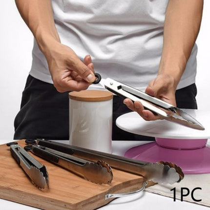 Stainless Steel Silicone Handle Kitchen Food Meat Barbecue Clip