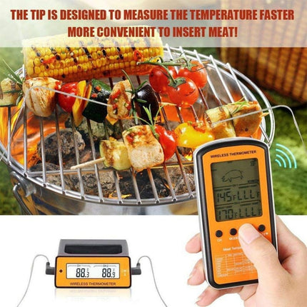 Wireless Remote BBQ Thermometer Dual Probe Digital Cooking Meat Food Oven Thermometer - DealBuddy