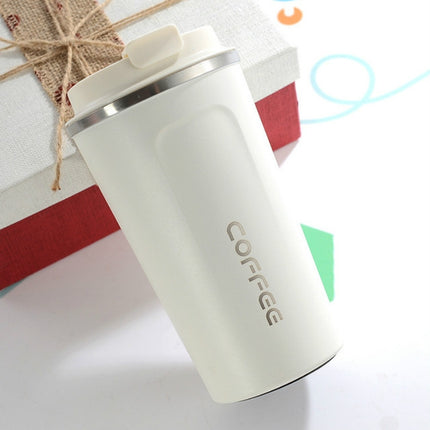 Smart Version Double Stainless steel 304 Coffee Mug Car Thermos Mug Travel Thermo Cup, 380ml White, 380ml Black, 380ml Green, 380ml Blue, 380ml Pink, 510ml White, 510ml Green, 510ml Blue, 510ml Pink, 510ml Black