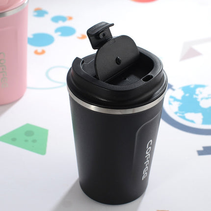Smart Version Double Stainless steel 304 Coffee Mug Car Thermos Mug Travel Thermo Cup, 380ml White, 380ml Black, 380ml Green, 380ml Blue, 380ml Pink, 510ml White, 510ml Green, 510ml Blue, 510ml Pink, 510ml Black