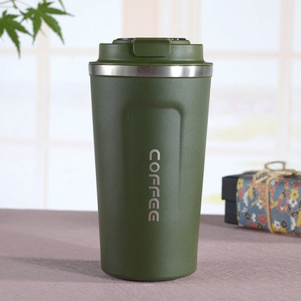 Smart Version Double Stainless steel 304 Coffee Mug Car Thermos Mug Travel Thermo Cup, 380ml White, 380ml Black, 380ml Green, 380ml Blue, 380ml Pink, 510ml White, 510ml Blue, 510ml Pink, 510ml Black, 510ml Green