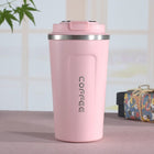 Smart Version Double Stainless steel 304 Coffee Mug Car Thermos Mug Travel Thermo Cup, 380ml White, 380ml Black, 380ml Green, 380ml Blue, 380ml Pink, 510ml White, 510ml Blue, 510ml Pink, 510ml Black, 510ml Green