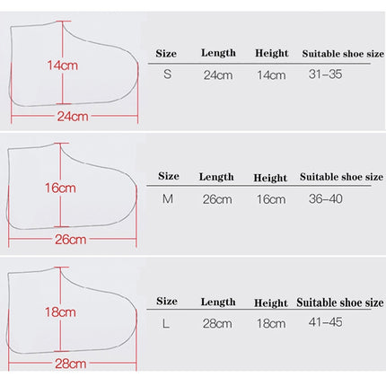 2 Pairs Waterproof Shoe Cover Raincoat Non-slip Reusable Silicone Insole Shoe Slip Rainshoes Cover