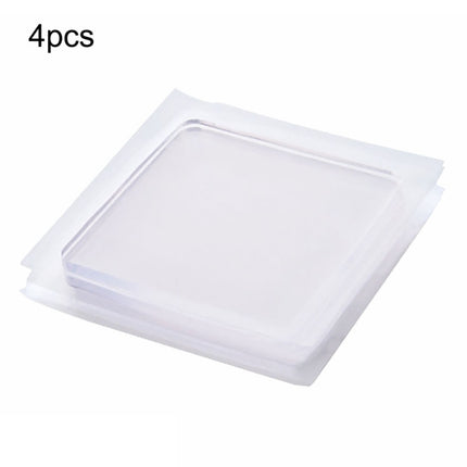 4 PCS Transparent Washing Machine Silicone Pad Anti Vibration Non-Slip Mat Shock Absorbing Pad