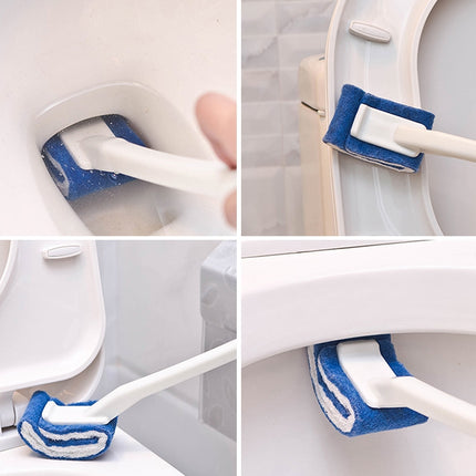 No Dead Corner Soft Bristles Disposable Toilet Brush