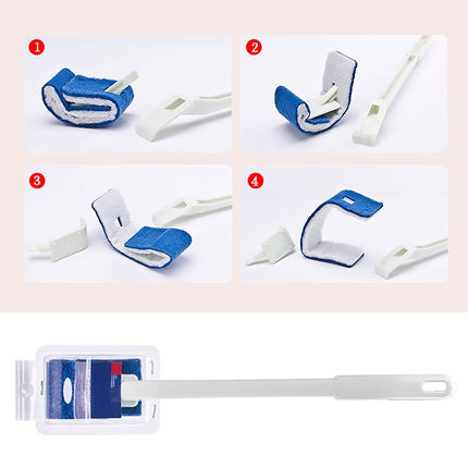 No Dead Corner Soft Bristles Disposable Toilet Brush, White, Black, Blue, Green - DealBuddy