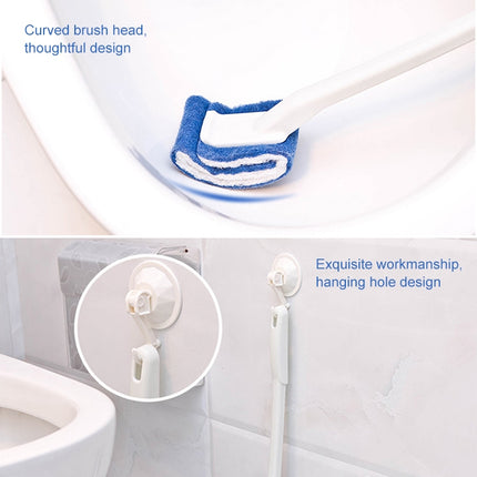 No Dead Corner Soft Bristles Disposable Toilet Brush, White, Black, Blue, Green - DealBuddy