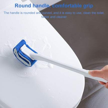 No Dead Corner Soft Bristles Disposable Toilet Brush, White, Black, Blue, Green - DealBuddy