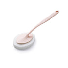 Bathroom Long Handle Cleaning Sponge Brush Floor Tile Decontamination Scouring Pad