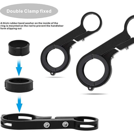 Cycling Handlebar Bike Flashlight Holder Handle Bar Bicycle Accessories Extender Mount Bracket