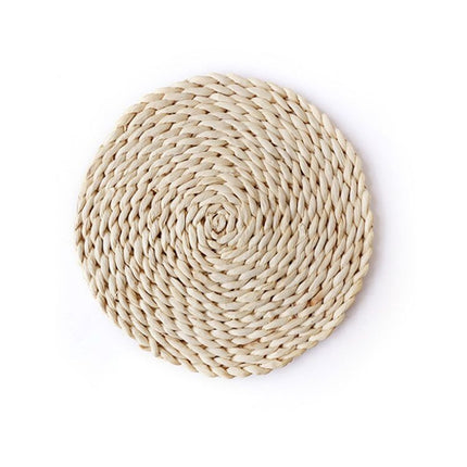 2 PCS Non-slip Natural Corn Woven Thickening Insulated Tea Mat Table Heat-resistant Casserole Mat - DealBuddy