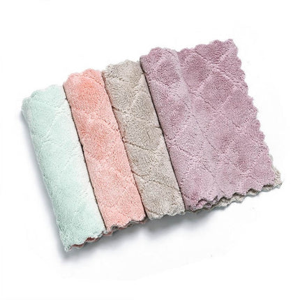 Kitchen Rag Double-sided Water-absorbing Wipe Sink Dish Rag?Non Stick Oil Furniture Cleaning Cloth