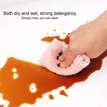 Kitchen Rag Double-sided Water-absorbing Wipe Sink Dish Rag?Non Stick Oil Furniture Cleaning Cloth