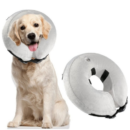 Inflatable Pet Collar Pet Grooming Warm Protective Wound Protection Collar, M, L - DealBuddy