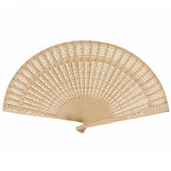 Ancient Style Fragrant Wood Fan Folding Fan Dance Fan Solid Craft Fan, Size:8 inch - DealBuddy