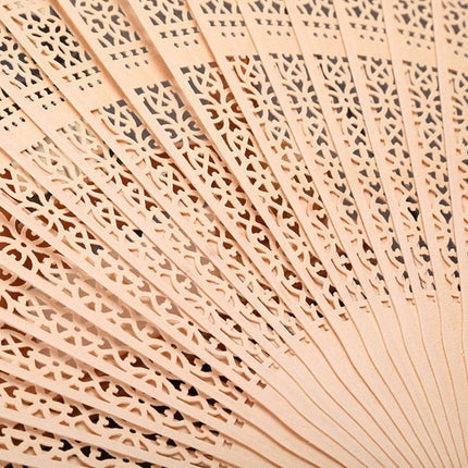 Ancient Style Fragrant Wood Fan Folding Fan Dance Fan Solid Craft Fan, Size:8 inch