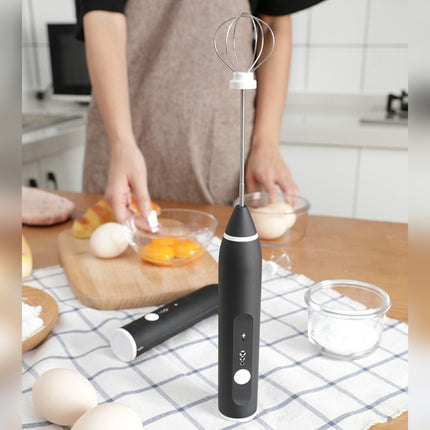 Kitchen Electric Hand-held Egg Beater Milk Coffee Mixer Stainless Steel Mini Handle Mixer