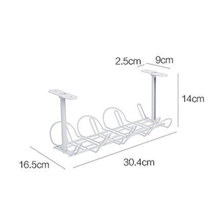 Cable Wire Rack Table Bottom Hanging Basket Shelf Organizing Plug-in Cable Board Storage Rack