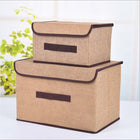 2 in 1 Cotton Fabric Cube Storage Box Embroidery Laundry Basket Cupboard Showcase Holder Toys Organizer