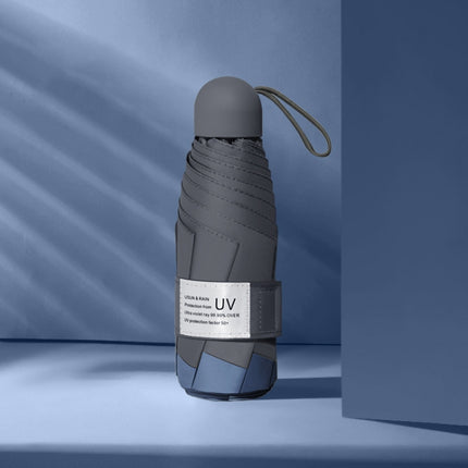 LY-0621 Five-Fold Eight-bone Umbrella Simple Black Glue Sunscreen Umbrella