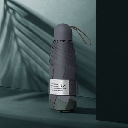 LY-0621 Five-Fold Eight-bone Umbrella Simple Black Glue Sunscreen Umbrella