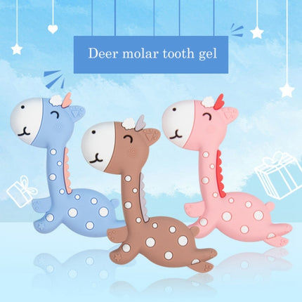 Cartoon Fawn Baby Teether Training Bite Molar Rod Silicone Toy Mother and Baby Supplies, Fawn Pink, Fawn Blue, Fawn Brown - DealBuddy