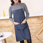 Sleeveless Denim Apron Halter Blue Denim Kitchen Overalls