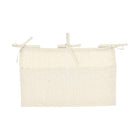 Linen Crib Organizer Hanging Bag 2-Pocket Multi-Functional Storage for Diapers, Burp Cloths & Teething Toys